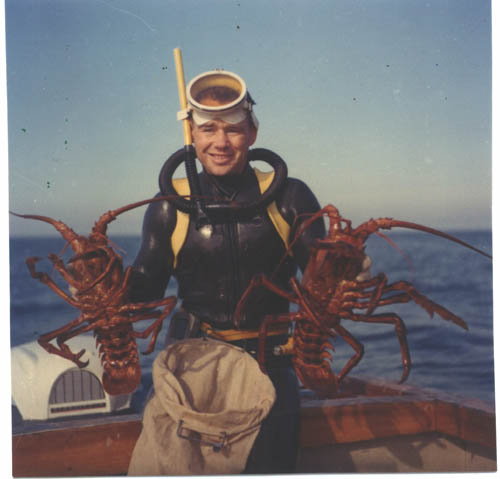 Ron Radon Sr. with Lobsters